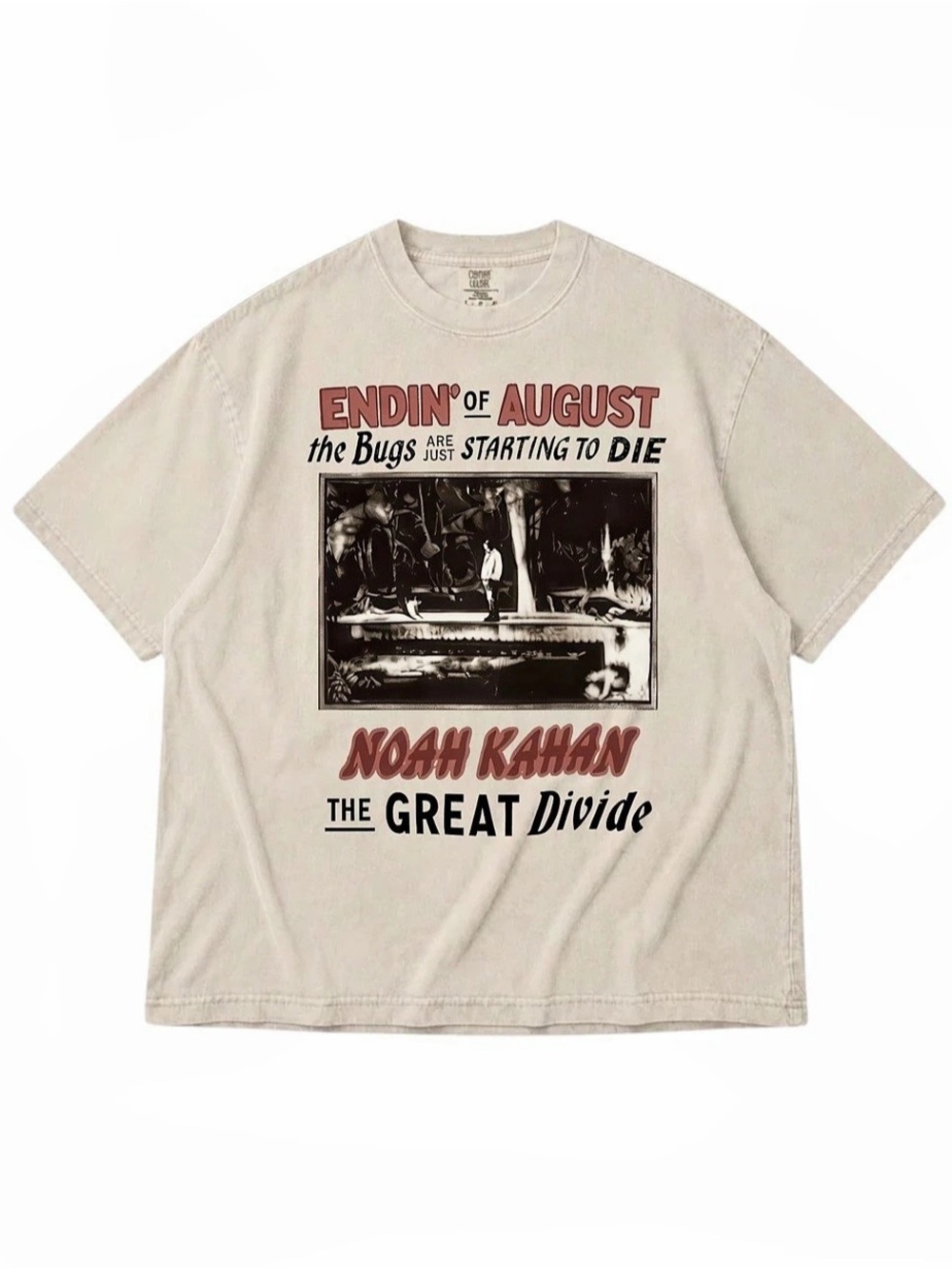 Comfort Colors Ivory Noah Kahan The Great Divide Endin' of August T-Shirt